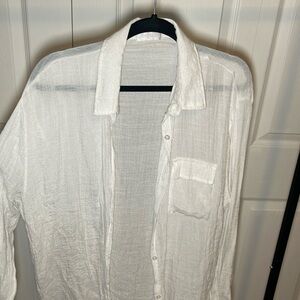 White Linen Button Down
